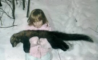  Jade, with one of Mom’s first Fisher. 