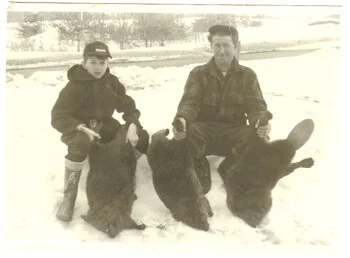  All in a days work - Francis with Son Roger with 3 nice looking beavers. 