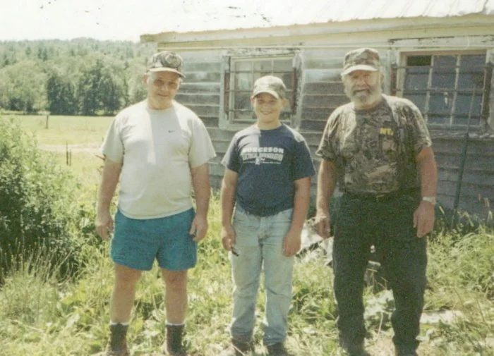 Trapping Buddies (Left to Right: fellow Hall of Famer Art Whipple, Charlie Rudolph, and Ray Russell)